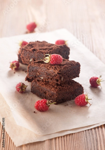 Obraz brownis  chocolate  cake