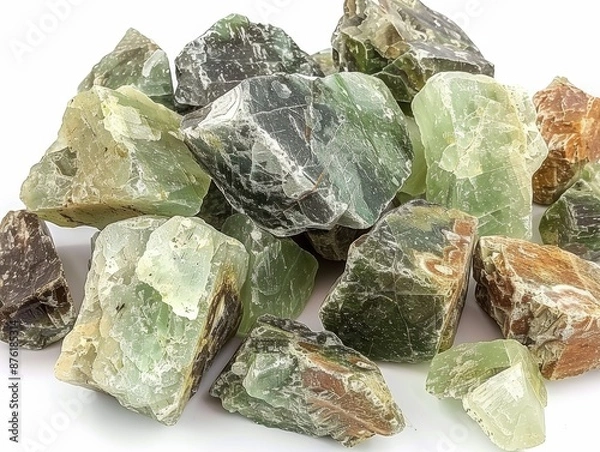 Fototapeta Mineral stone isolated on a white background