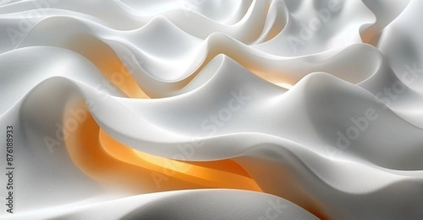 Obraz Warm Glow White 3D Background