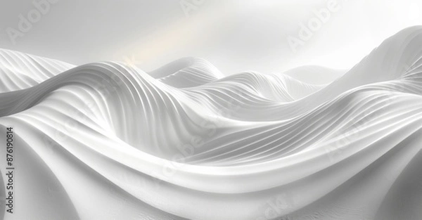Fototapeta Fluid White 3D Background