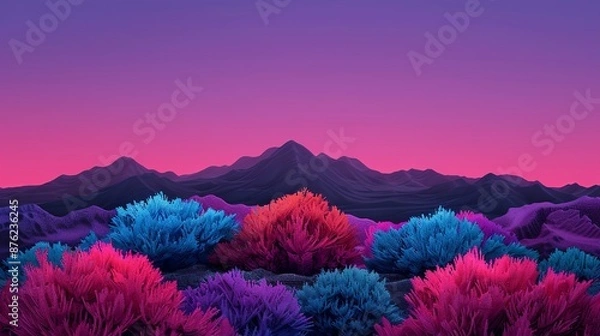 Fototapeta Create otherworldly scenes using plates depicting surreal rock formations, ethereal flora, and the mystical inhabitants of alien landscapes. Clean and Clear Color, Realistic Photo, , Minimalism,