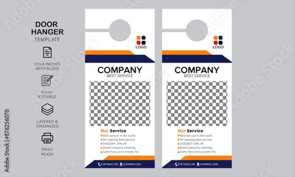 Obraz door hanger desin and template