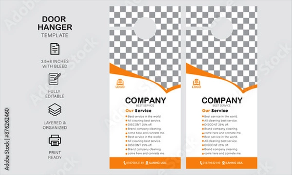 Obraz door hanger design template