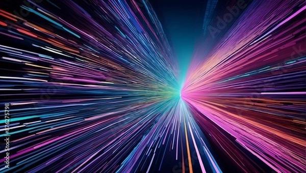 Fototapeta abstract background with colorfl rays