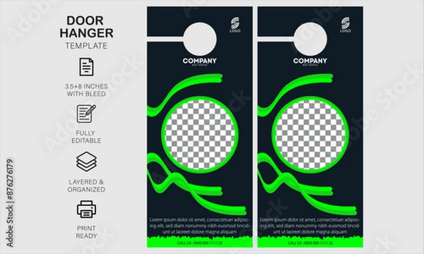 Obraz door hanger design template for yor business or company
