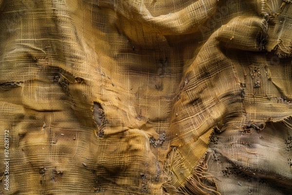Obraz Brown fabric with a natural texture creates a unique, rustic background.
