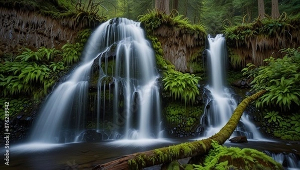 Obraz waterfall in the forest