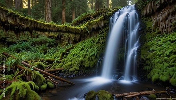 Obraz waterfall in the forest