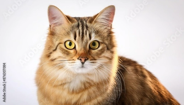 Obraz Fluffy Brown Tabby Cat with Striking Eyes