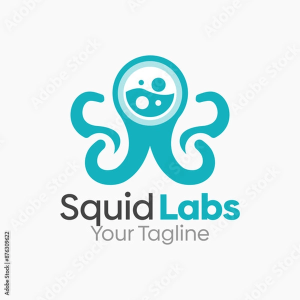 Fototapeta Squid Labs Logo Vector Template Design. Good for Business, Start up, Agency, and Organization