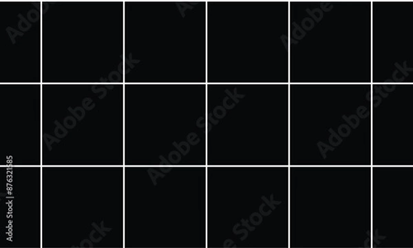 Obraz Large white grid on black background