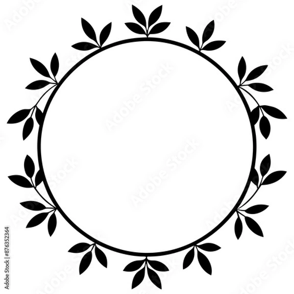 Obraz Abstract floral frame vector art illustration