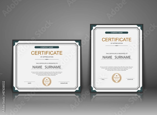 Obraz Vector certificate template.