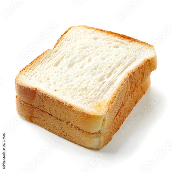 Fototapeta White toastbread isolated on white background