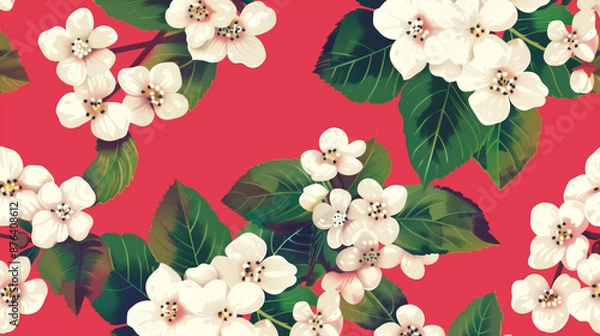 Obraz cherry blossom pattern
