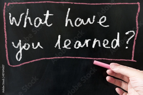 Fototapeta What have you learned