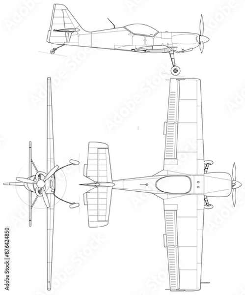 Obraz Fighter jet planes 3 view, blueprints, svg cut file, cnc cut file, engraving file, CNC router file, laser cutting, Cricut File, isolated, Engraving model