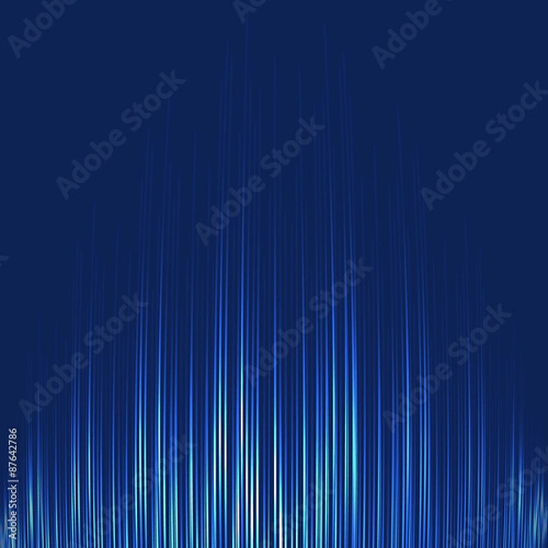 Obraz Shining blue digital equalizer background with flares.