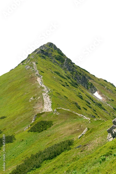 Fototapeta Path in the mountains. Isolated