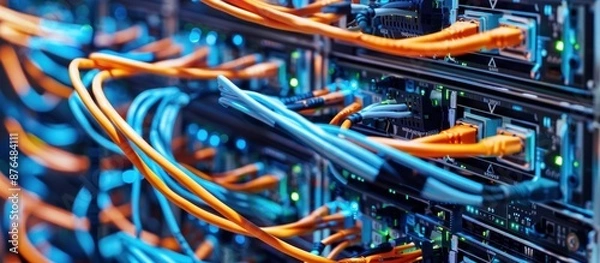 Fototapeta Computer system technology that provides online network services.