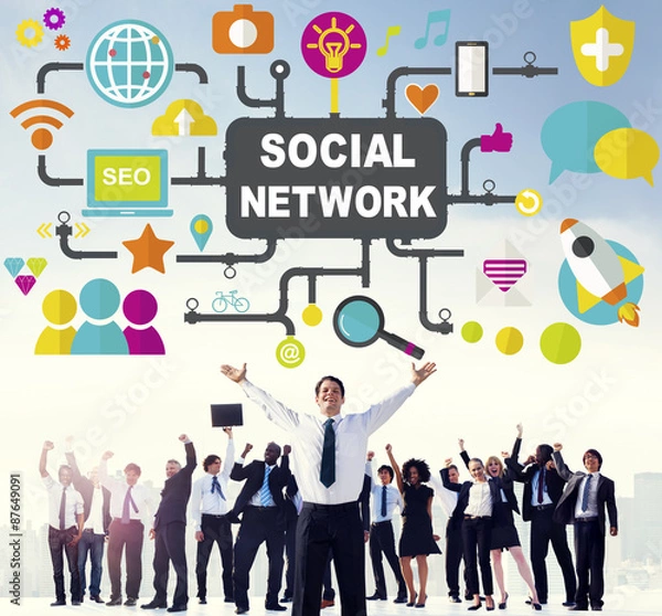 Obraz Social Network Internet Online Society Connecting Social Media C