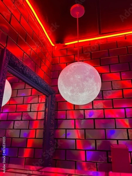 Obraz disco ball on brick wall