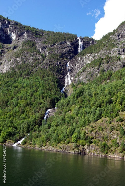 Fototapeta Waterfalls Norway big and small. Pure cold water.
