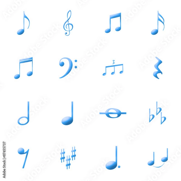 Fototapeta Music Icons