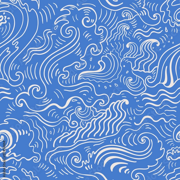 Obraz Sea waves.  Seamless background