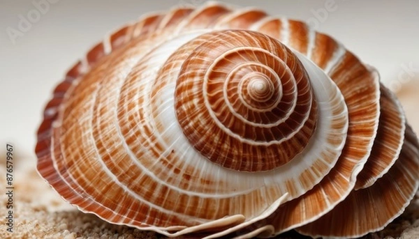 Obraz Closeup of a seashell with intricate patterns.