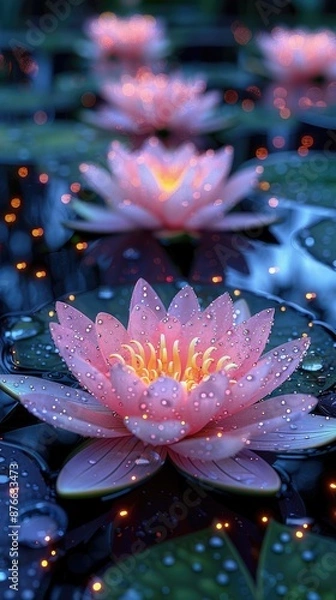 Fototapeta water lily in the pond