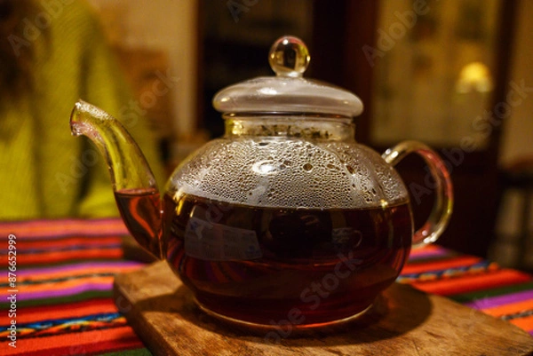 Obraz glass teapot with infusion
