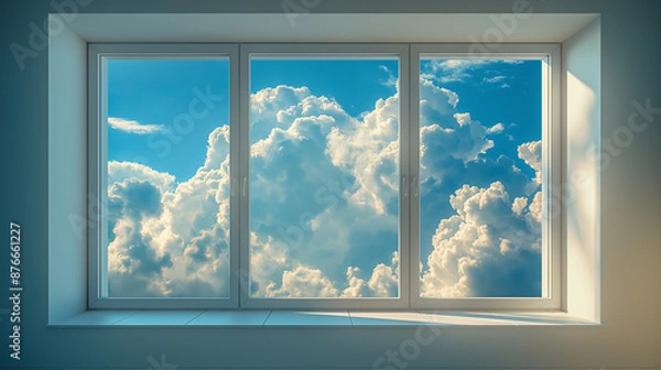 Fototapeta 窓の外が青空