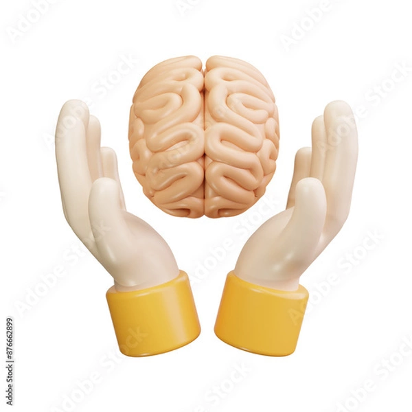 Obraz mental health 3d render icon