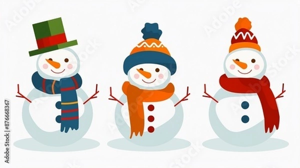 Fototapeta 雪だるまのアイコン16