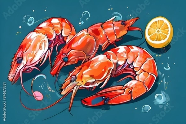 Obraz 대하구이 일러스트