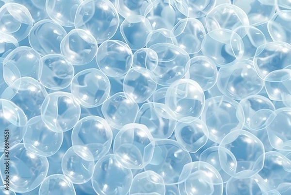 Obraz Bubble texture background vector illustration, round and spherical air-filled surface.