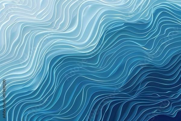 Obraz Wave texture background vector illustration, curved and fluid undulating surface.