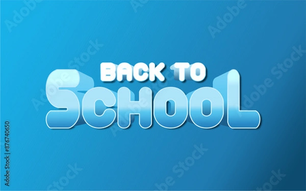 Obraz Back to school banner or background, Text Effect Back To School