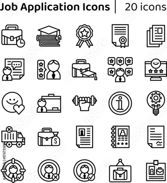Obraz Job Application Icon Set