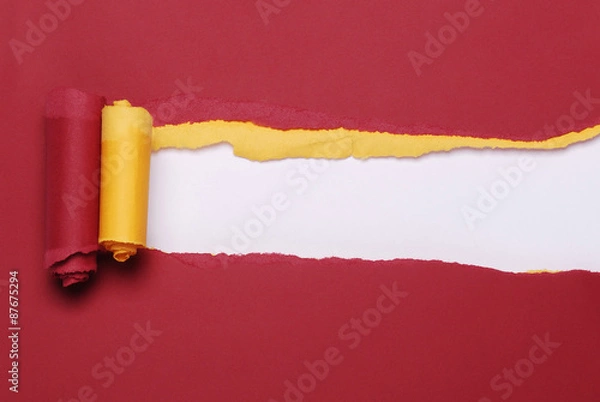 Fototapeta Torn paper with space for your message