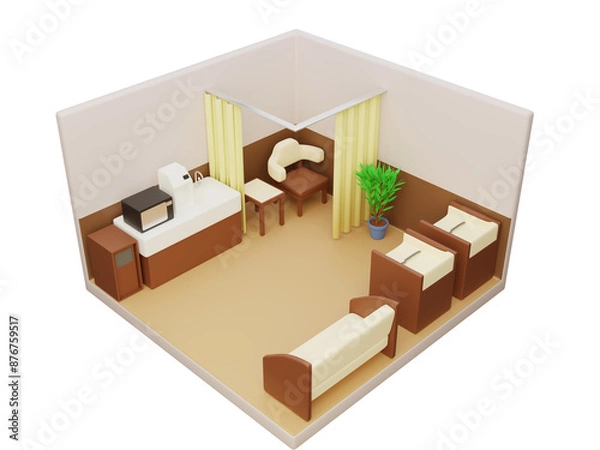 Obraz 授乳室のアイソメトリック