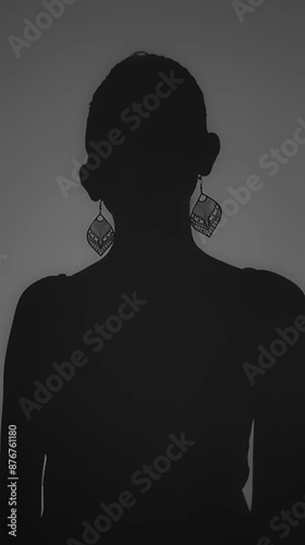 Obraz Ethereal elegance with black shadow features