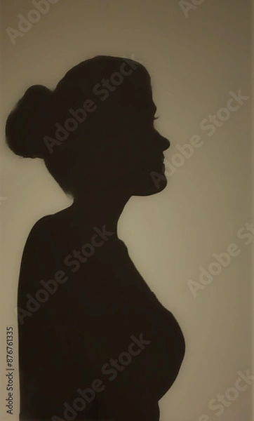 Obraz Ethereal elegance with black shadow features