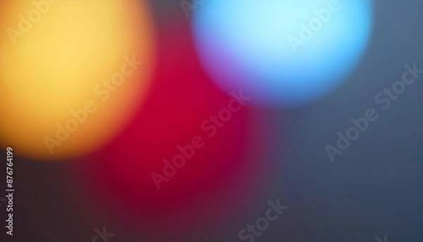 Obraz blurry background of three different colored balls