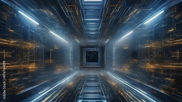 Fototapeta tunnel in the night