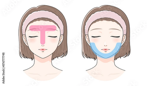 Obraz UゾーンTゾーン　ヘアバンドをした女性