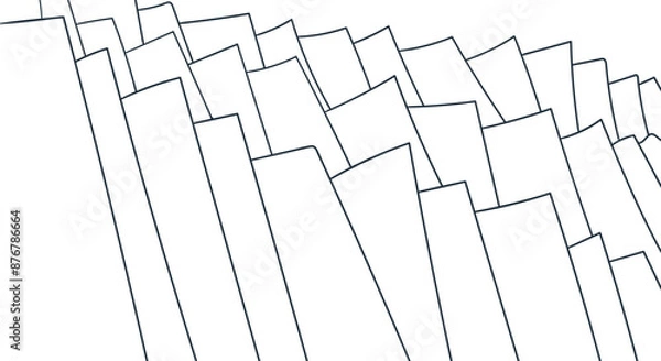 Fototapeta Rocky or layered piles in the form of a contour pattern.