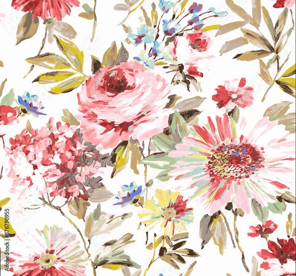 Fototapeta pattern with flowers