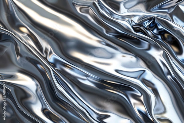 Fototapeta Beautiful texture liquid soft metal, design natural abstract background